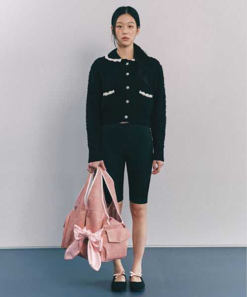 Alpaca Knit Cardigan (Black)（カーディガン/ボレロ）｜SIWEOL107