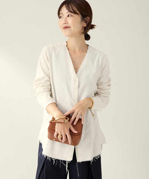 plage(プラージュ)の「《追加》R’IAM シルクMIX DAMEGE シャツ(シャツ/ブラウス・レディース・ホワイト・FREE)」の11枚目の写真