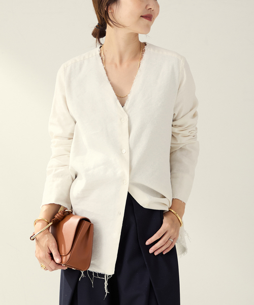 plage(プラージュ)の「《追加》R’IAM シルクMIX DAMEGE シャツ(シャツ/ブラウス・レディース・ホワイト・FREE)」の12枚目の写真