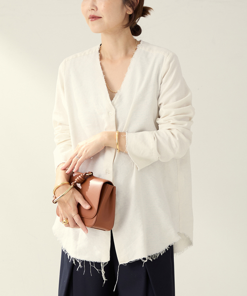 plage(プラージュ)の「《追加》R’IAM シルクMIX DAMEGE シャツ(シャツ/ブラウス・レディース・ホワイト・FREE)」の13枚目の写真