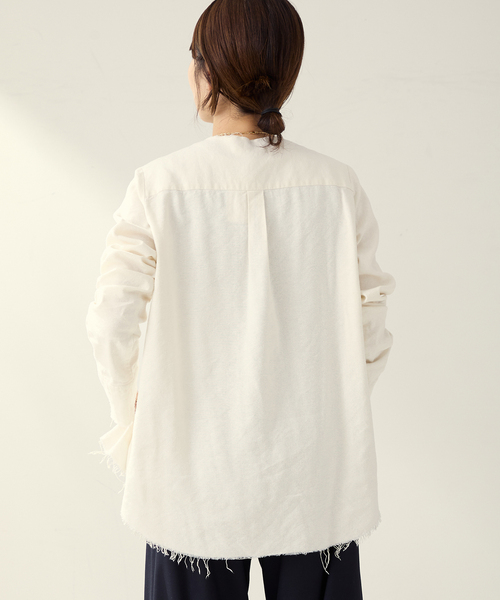 plage(プラージュ)の「《追加》R’IAM シルクMIX DAMEGE シャツ(シャツ/ブラウス・レディース・ホワイト・FREE)」の15枚目の写真