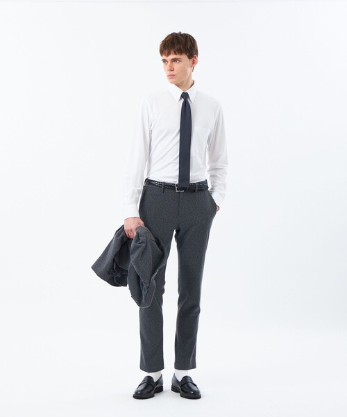 MACKINTOSH PHILOSOPHY（ﾏｯｷﾝﾄｯｼｭ ﾌｨﾛｿﾌｨｰ）の「オイルレザーメッシュ カジュアルベルト（ベルト・メンズ・ダークネイビー/ブラウン系その他7/ブラック・FREE）」の6枚目の写真