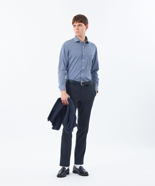 MACKINTOSH PHILOSOPHY（ﾏｯｷﾝﾄｯｼｭ ﾌｨﾛｿﾌｨｰ）の「オイルレザーメッシュ カジュアルベルト（ベルト・メンズ・ダークネイビー/ブラウン系その他7/ブラック・FREE）」の7枚目の写真