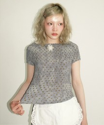 musubore | popcorn shirring gradation print tops / シャーリングプリントトップス(シャツ/ブラウス)