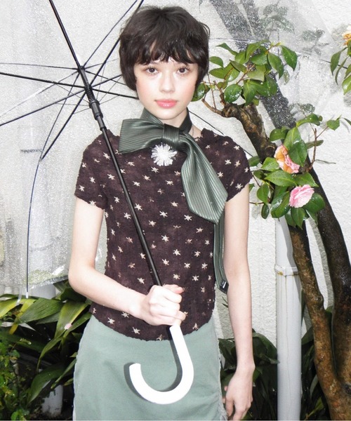 musubore(ムスボレ)の「popcorn shirring gradation print tops / シャーリングプリントトップス(シャツ/ブラウス・レディース・パープル/ブラウン・FREE)」の7枚目の写真