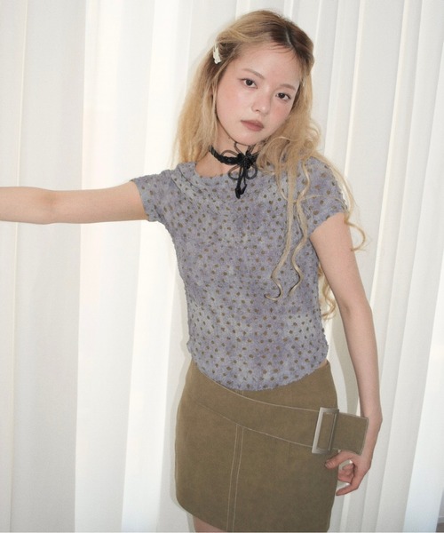 musubore(ムスボレ)の「popcorn shirring gradation print tops / シャーリングプリントトップス(シャツ/ブラウス・レディース・パープル/ブラウン・FREE)」の16枚目の写真