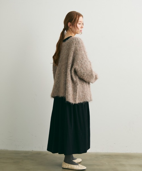 Crisp（クリスプ）の「タックデザインフレアワンピース（ワンピース・レディース・ブラック/アイボリー・FREE）」の20枚目の写真