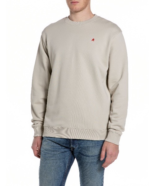 REPLAY(リプレイ)の「コットンテリーフリース(スウェット・メンズ・ブラック/杢グレー/ライトベージュ・MEDIUM/LARGE/X-LARGE/SMALL)」の3枚目の写真