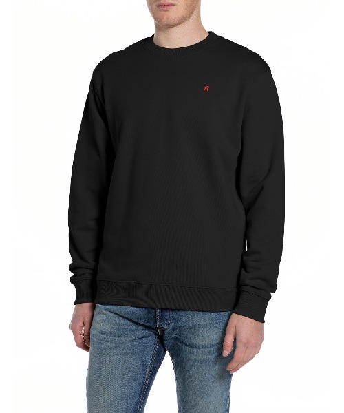 REPLAY(リプレイ)の「コットンテリーフリース(スウェット・メンズ・ブラック/杢グレー/ライトベージュ・MEDIUM/LARGE/X-LARGE/SMALL)」の1枚目の写真