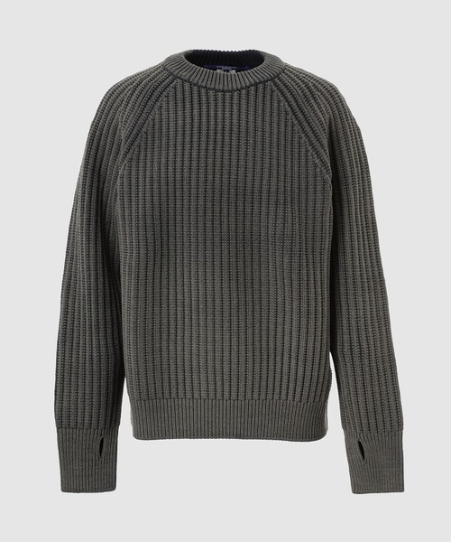 JUNYA WATANABE MAN（ジュンヤワタナベマン）の「WOOL RIB BLEACHLNIT（ニット/セーター・メンズ・ブラック/ネイビー・M/L）」の2枚目の写真