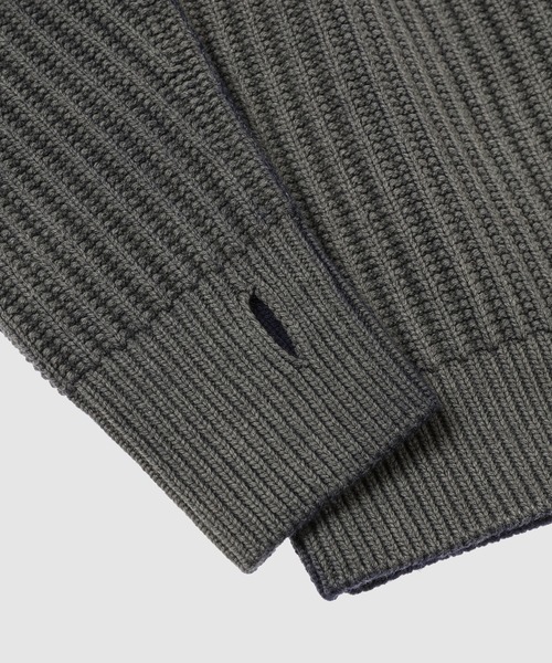 JUNYA WATANABE MAN（ジュンヤワタナベマン）の「WOOL RIB BLEACHLNIT（ニット/セーター・メンズ・ブラック/ネイビー・M/L）」の4枚目の写真