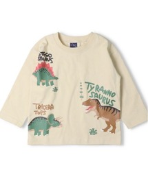 Crescent（クレッセント）の「恐竜プリント長袖Tシャツ（Tシャツ/カットソー）」