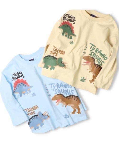 Crescent(クレッセント)の「恐竜プリント長袖Tシャツ(Tシャツ/カットソー・キッズ・ベージュ/ブルー・80/90/100/110/120/130)」の8枚目の写真