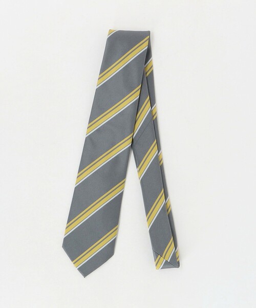 green label relaxing（グリーンレーベルリラクシング）の「GLR ポリエステル ウォッシャブル ストライプ3 ネクタイ（ネクタイ・メンズ・オリーブ/ダークブラウン/ダークグレー・FREE）」の4枚目の写真