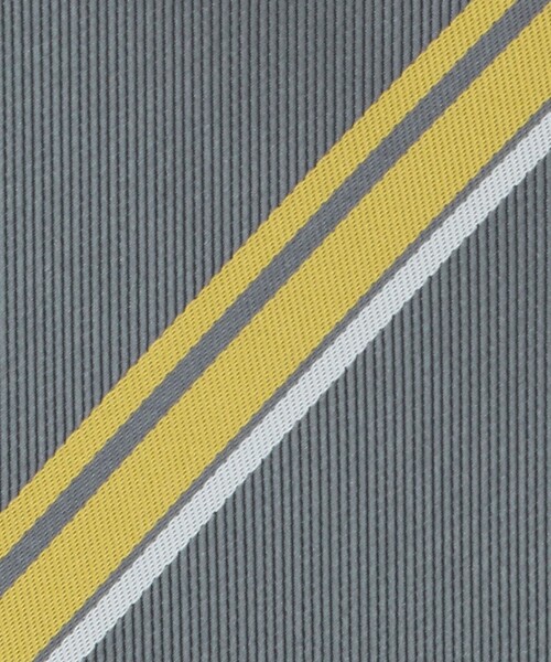 green label relaxing（グリーンレーベルリラクシング）の「GLR ポリエステル ウォッシャブル ストライプ3 ネクタイ（ネクタイ・メンズ・オリーブ/ダークブラウン/ダークグレー・FREE）」の7枚目の写真