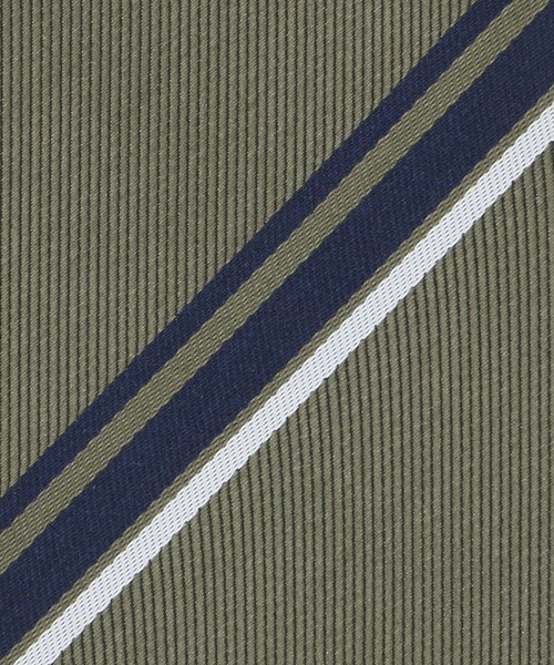 green label relaxing（グリーンレーベルリラクシング）の「GLR ポリエステル ウォッシャブル ストライプ3 ネクタイ（ネクタイ・メンズ・オリーブ/ダークブラウン/ダークグレー・FREE）」の12枚目の写真