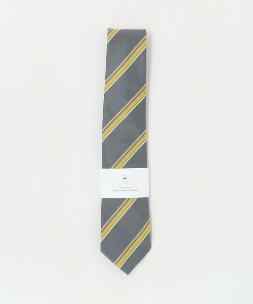green label relaxing（グリーンレーベルリラクシング）の「GLR ポリエステル ウォッシャブル ストライプ3 ネクタイ（ネクタイ・メンズ・オリーブ/ダークブラウン/ダークグレー・FREE）」の14枚目の写真