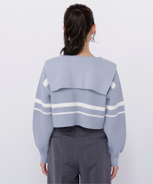 JILL by JILL STUART(ジルバイジルスチュアート)の「ビッグカラー畔ニット(ニット/セーター・レディース・ブルー系その他/レッド系その他/ホワイト/ブラック系その他・FREE)」の7枚目の写真