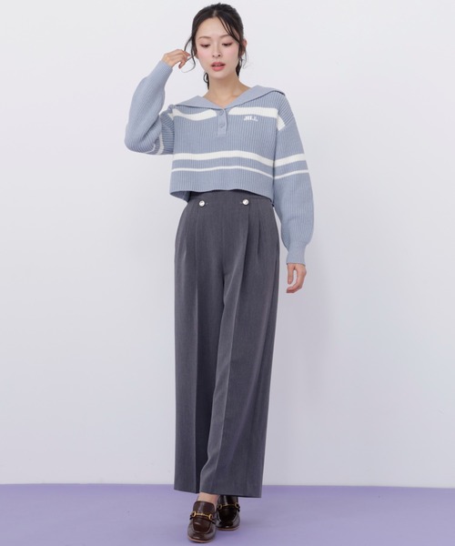 JILL by JILL STUART(ジルバイジルスチュアート)の「ビッグカラー畔ニット(ニット/セーター・レディース・ブルー系その他/レッド系その他/ホワイト/ブラック系その他・FREE)」の5枚目の写真