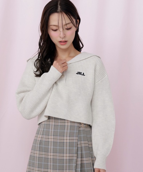 JILL by JILL STUART(ジルバイジルスチュアート)の「ビッグカラー畔ニット(ニット/セーター・レディース・ブルー系その他/レッド系その他/ホワイト/ブラック系その他・FREE)」の9枚目の写真