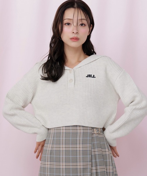 JILL by JILL STUART(ジルバイジルスチュアート)の「ビッグカラー畔ニット(ニット/セーター・レディース・ブルー系その他/レッド系その他/ホワイト/ブラック系その他・FREE)」の8枚目の写真