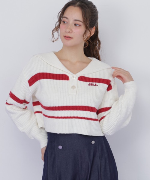 JILL by JILL STUART(ジルバイジルスチュアート)の「ビッグカラー畔ニット(ニット/セーター・レディース・ブルー系その他/レッド系その他/ホワイト/ブラック系その他・FREE)」の20枚目の写真