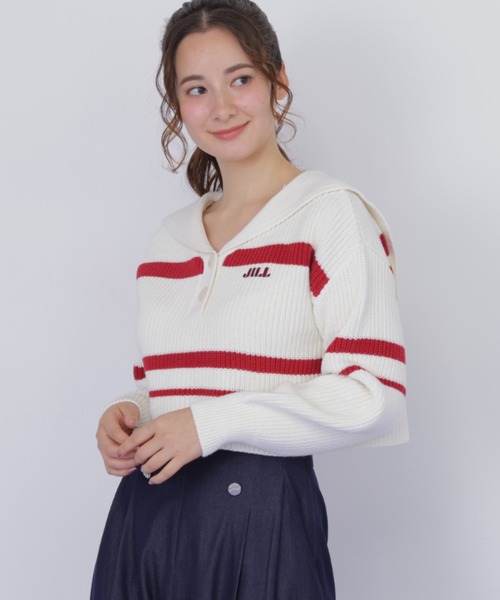 JILL by JILL STUART(ジルバイジルスチュアート)の「ビッグカラー畔ニット(ニット/セーター・レディース・ブルー系その他/レッド系その他/ホワイト/ブラック系その他・FREE)」の21枚目の写真