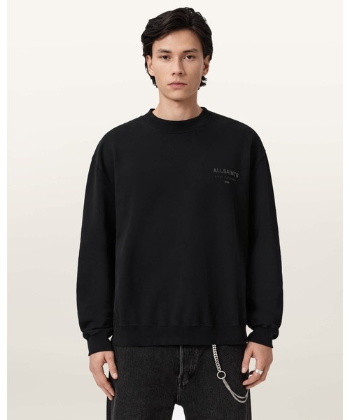 ALLSAINTS(オールセインツ)の「XANDER CREW NECK SWEATSHIRT | XANDER クルー ネック スウェットシャツ(スウェット・メンズ・ブラック・XS/S/M/L)」の1枚目の写真