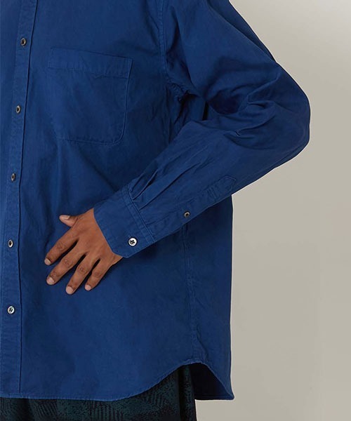 BLUE BLUE JAPAN(ブルーブルージャパン)の「ファインオックス ホンアイ ボタンダウン ロングスリーブシャツ(シャツ/ブラウス・メンズ・インディゴブルー・S/M/L)」の7枚目の写真