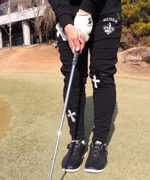 (RM)【LUXE/R GOLF】ストレッチ ポンチ クロスワッペン ジョガーパンツ
