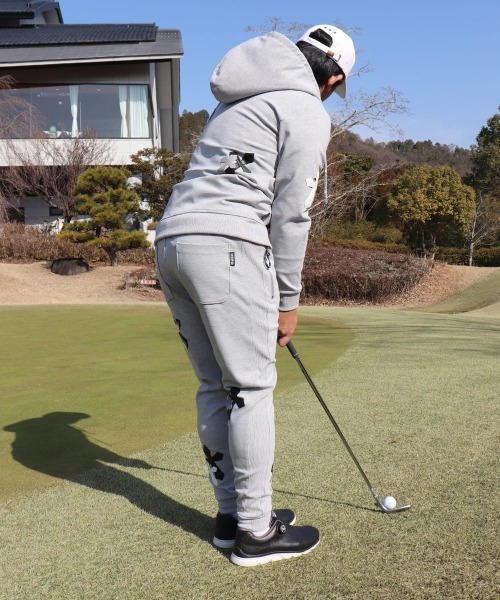 LUXE/R GOLF（ラグジュ ゴルフ）の「(RM)【LUXE/R GOLF】ストレッチ ポンチ クロスワッペン ジョガーパンツ（スウェットパンツ・メンズ・ブラック/杢グレー/ホワイト・LARGE/X-LARGE/MEDIUM）」の18枚目の写真