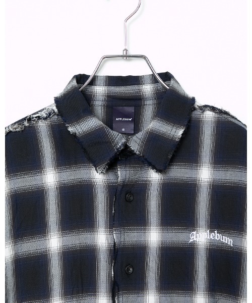 APPLEBUM(アップルバム)の「Cut Off Ombre Check Shirt(シャツ/ブラウス・メンズ・ブラック・MEDIUM/LARGE/X-LARGE)」の4枚目の写真