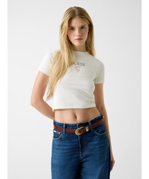 GUESS JEANS Short Sleeves Crew Neck Baby Baker Tee Tシャツ