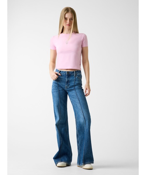 GUESS JEANS(ゲスジーンズ)の「GUESS JEANS Short Sleeves Crew Neck Baby Baker Tee Tシャツ(Tシャツ/カットソー・レディース・ブラック/ホワイト系その他/ライトピンク・LARGE/MEDIUM/SMALL/X-SMALL)」の16枚目の写真