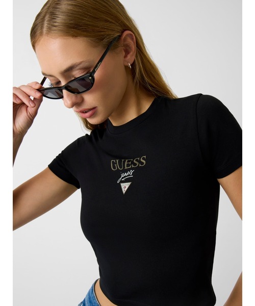 GUESS JEANS(ゲスジーンズ)の「GUESS JEANS Short Sleeves Crew Neck Baby Baker Tee Tシャツ(Tシャツ/カットソー・レディース・ブラック/ホワイト系その他/ライトピンク・LARGE/MEDIUM/SMALL/X-SMALL)」の19枚目の写真