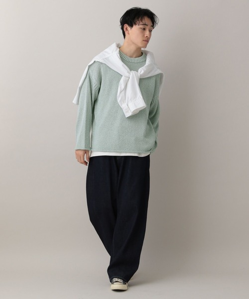 RAGEBLUE（レイジブルー）の「Lowgage Chunky Knit/ チャンキーニット（ニット/セーター・メンズ・ホワイト/ライトグリーン・MEDIUM/LARGE）」の10枚目の写真