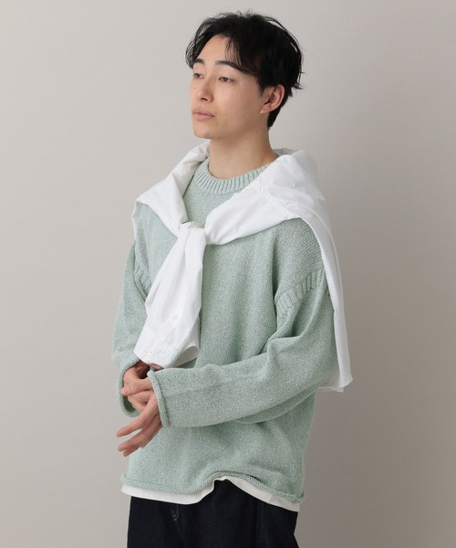 RAGEBLUE（レイジブルー）の「Lowgage Chunky Knit/ チャンキーニット（ニット/セーター・メンズ・ホワイト/ライトグリーン・MEDIUM/LARGE）」の14枚目の写真