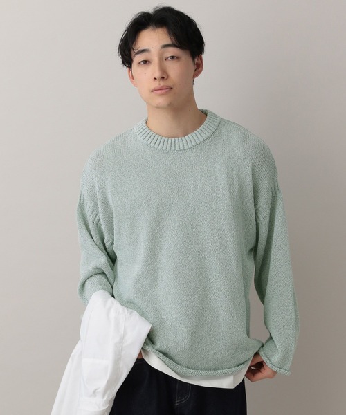 RAGEBLUE（レイジブルー）の「Lowgage Chunky Knit/ チャンキーニット（ニット/セーター・メンズ・ホワイト/ライトグリーン・MEDIUM/LARGE）」の13枚目の写真