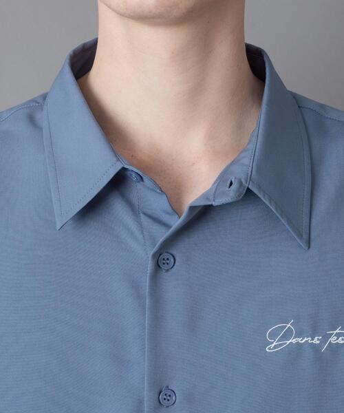 BROWNY（ブラウニー）の「BROWNY/【26年春夏新作】ワンポイントルーズシャツ(LS)（シャツ/ブラウス・メンズ・ブラック/ホワイト/ブルー系その他・LARGE/MEDIUM）」の7枚目の写真