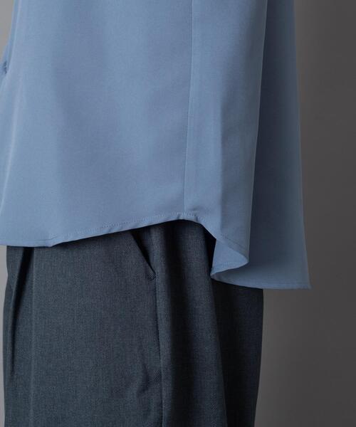 BROWNY（ブラウニー）の「BROWNY/【26年春夏新作】ワンポイントルーズシャツ(LS)（シャツ/ブラウス・メンズ・ブラック/ホワイト/ブルー系その他・LARGE/MEDIUM）」の11枚目の写真