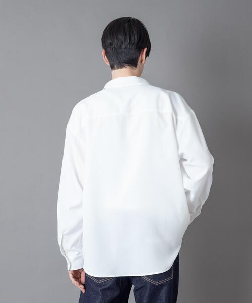 BROWNY（ブラウニー）の「BROWNY/【26年春夏新作】ワンポイントルーズシャツ(LS)（シャツ/ブラウス・メンズ・ブラック/ホワイト/ブルー系その他・LARGE/MEDIUM）」の14枚目の写真