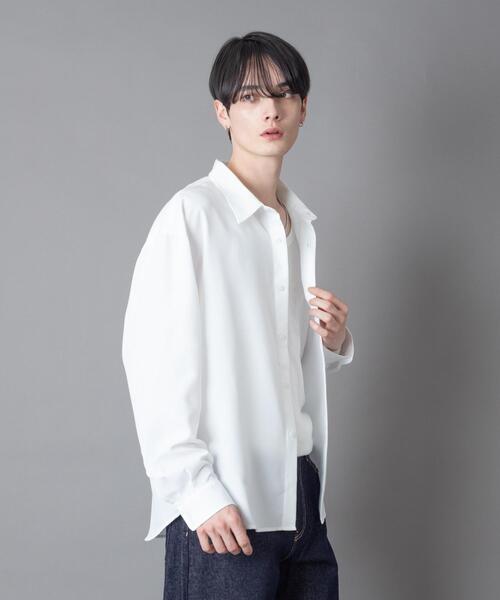 BROWNY（ブラウニー）の「BROWNY/【26年春夏新作】ワンポイントルーズシャツ(LS)（シャツ/ブラウス・メンズ・ブラック/ホワイト/ブルー系その他・LARGE/MEDIUM）」の15枚目の写真