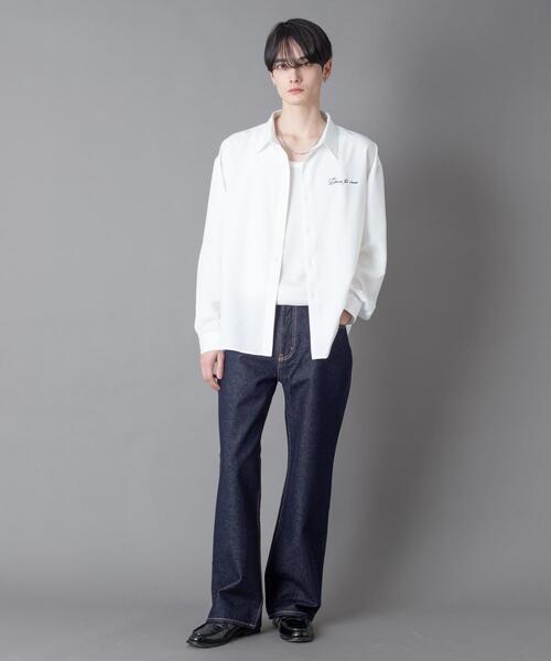 BROWNY（ブラウニー）の「BROWNY/【26年春夏新作】ワンポイントルーズシャツ(LS)（シャツ/ブラウス・メンズ・ブラック/ホワイト/ブルー系その他・LARGE/MEDIUM）」の16枚目の写真