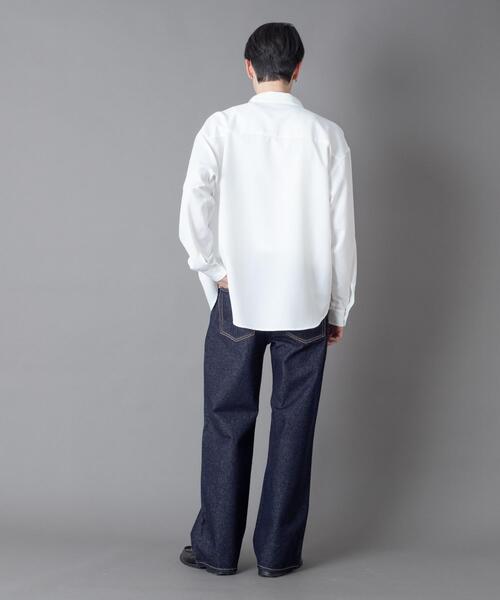 BROWNY（ブラウニー）の「BROWNY/【26年春夏新作】ワンポイントルーズシャツ(LS)（シャツ/ブラウス・メンズ・ブラック/ホワイト/ブルー系その他・LARGE/MEDIUM）」の18枚目の写真