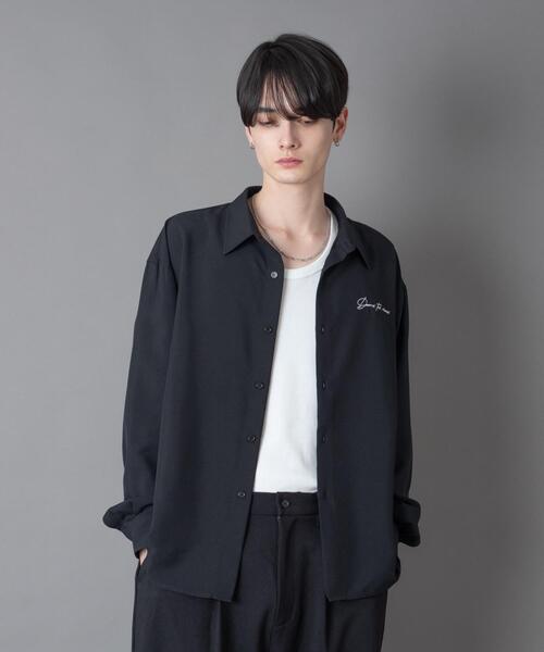 BROWNY（ブラウニー）の「BROWNY/【26年春夏新作】ワンポイントルーズシャツ(LS)（シャツ/ブラウス・メンズ・ブラック/ホワイト/ブルー系その他・LARGE/MEDIUM）」の19枚目の写真