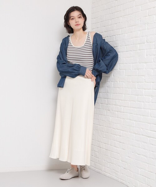 THE SHOP TK (ザ ショップ ティーケー )の「マルチボーダーニットソータンク(タンクトップ・レディース・アイボリー系2/ブラック系2/ダークブラウン系2・13/12)」の6枚目の写真