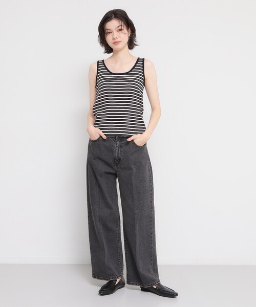 THE SHOP TK (ザ ショップ ティーケー )の「マルチボーダーニットソータンク(タンクトップ・レディース・アイボリー系2/ブラック系2/ダークブラウン系2・13/12)」の10枚目の写真