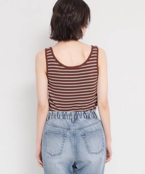 THE SHOP TK (ザ ショップ ティーケー )の「マルチボーダーニットソータンク(タンクトップ・レディース・アイボリー系2/ブラック系2/ダークブラウン系2・13/12)」の12枚目の写真