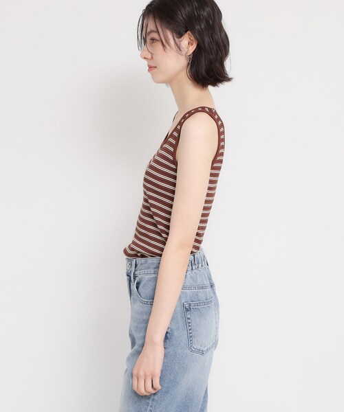 THE SHOP TK (ザ ショップ ティーケー )の「マルチボーダーニットソータンク(タンクトップ・レディース・アイボリー系2/ブラック系2/ダークブラウン系2・13/12)」の13枚目の写真