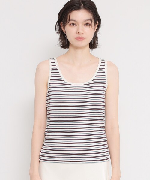 THE SHOP TK (ザ ショップ ティーケー )の「マルチボーダーニットソータンク(タンクトップ・レディース・アイボリー系2/ブラック系2/ダークブラウン系2・13/12)」の16枚目の写真